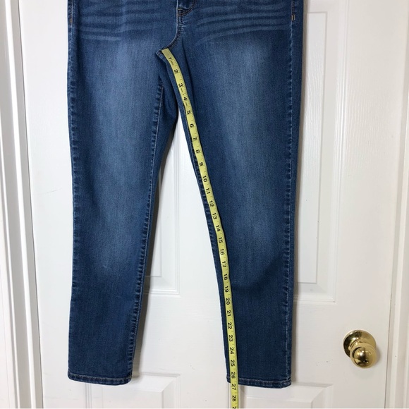 Democracy Stretchy Ab Technology Mid Rise Waistband Slimming Panel Blue Jeans 12 - Picture 15 of 16